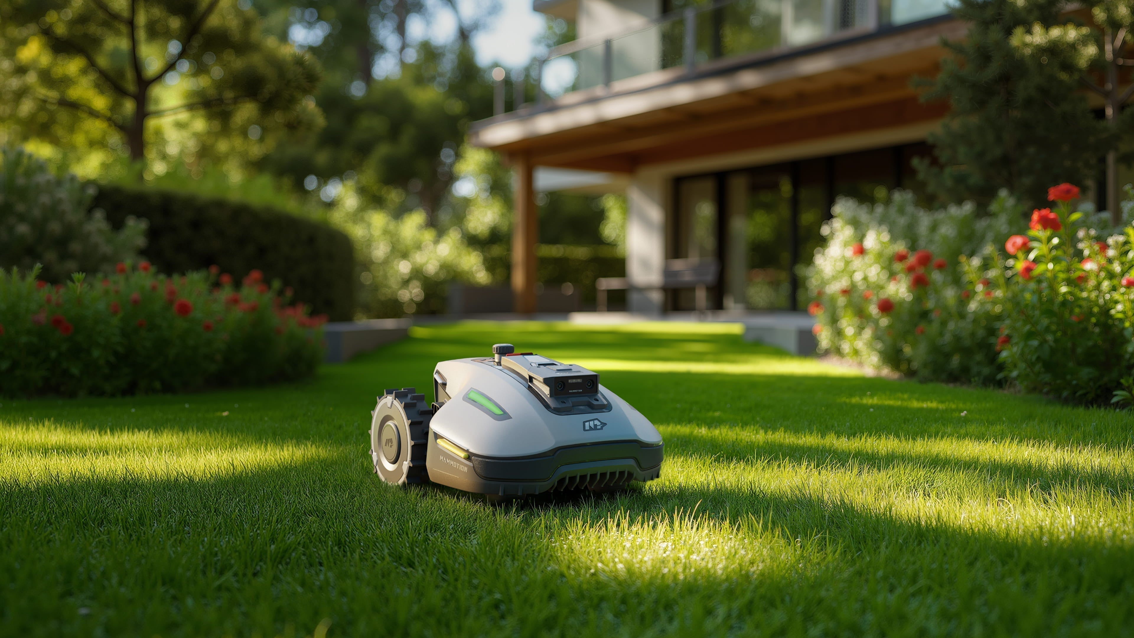 Mammotion YUKA mini robot lawnmower on the grass