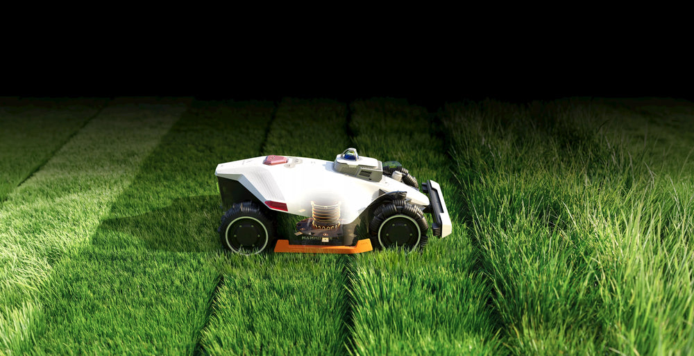 mulching mowing by Mammotion robot lawn mower