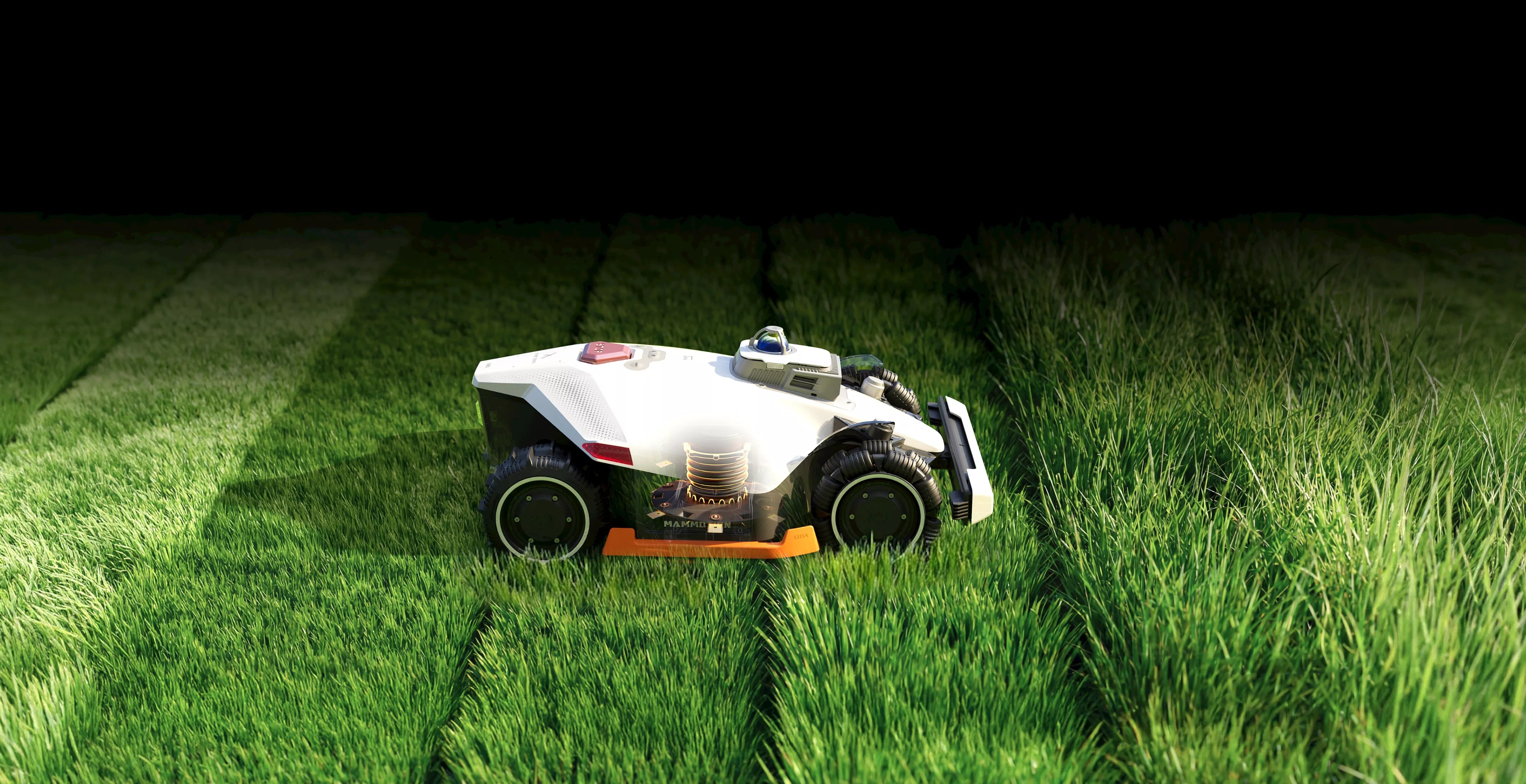 mulching mowing by Mammotion robot lawn mower