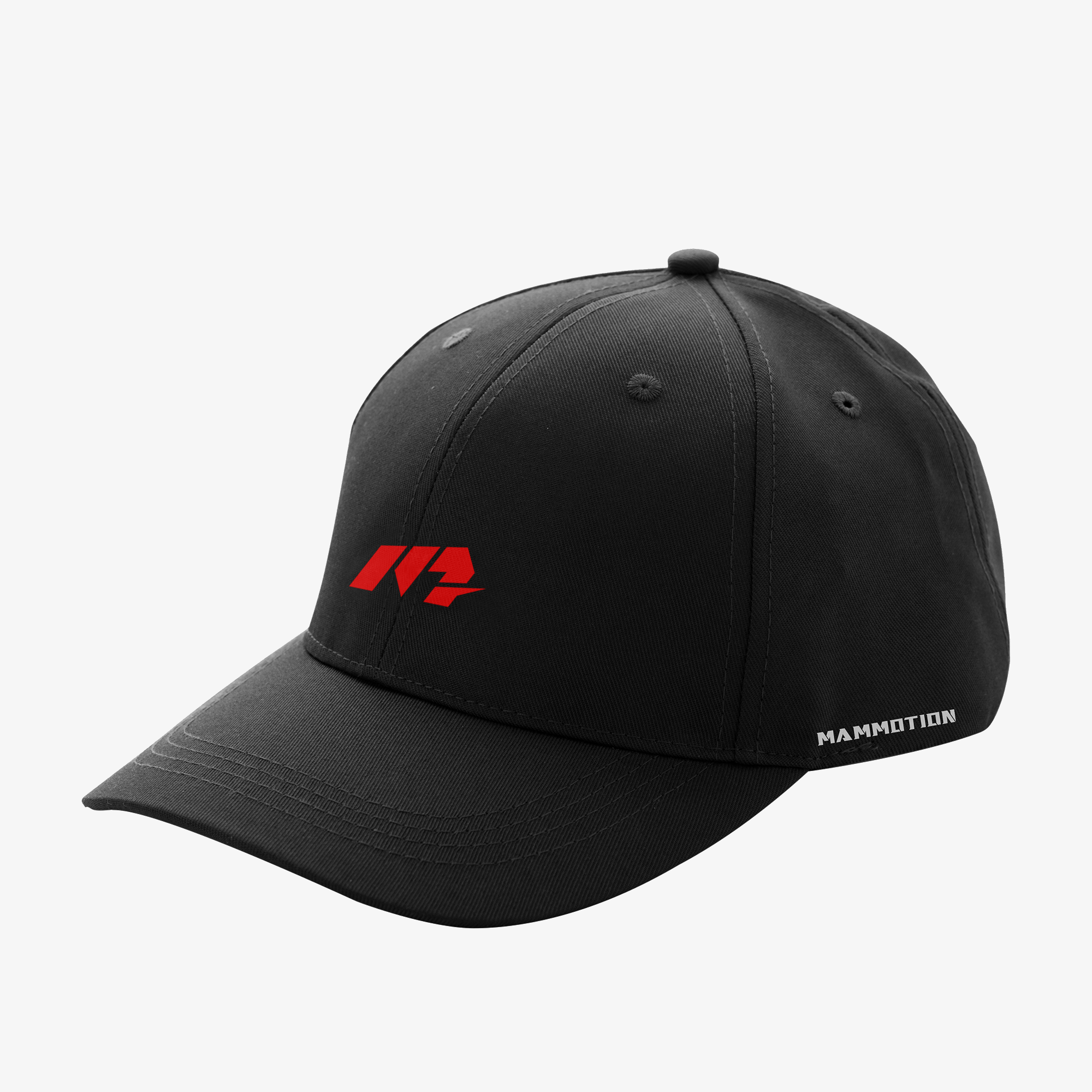 Mammotion black baseball cap featuring the Mammotion logo