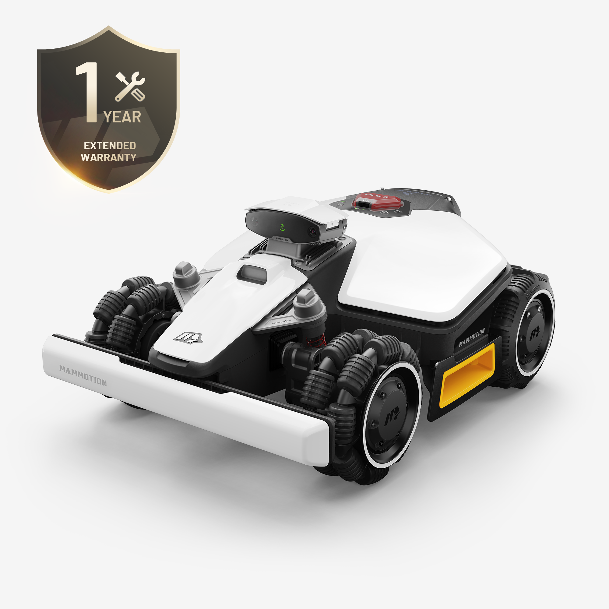 Mammotion LUBA mini AWD 800 robot lawnmower with 1-year extended warranty logo