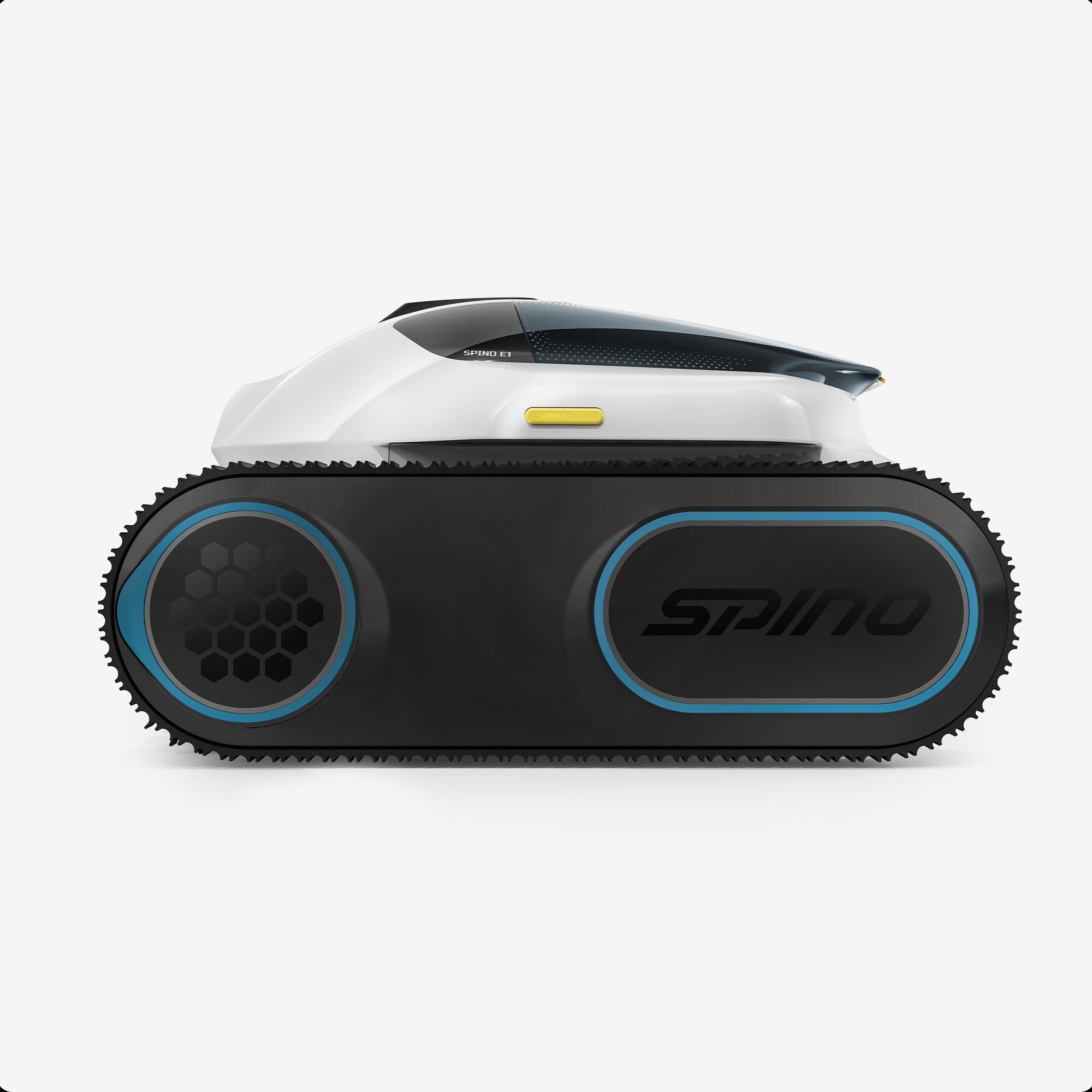 Mammotion SPINO E1 robotic pool cleaner zoomed-in view