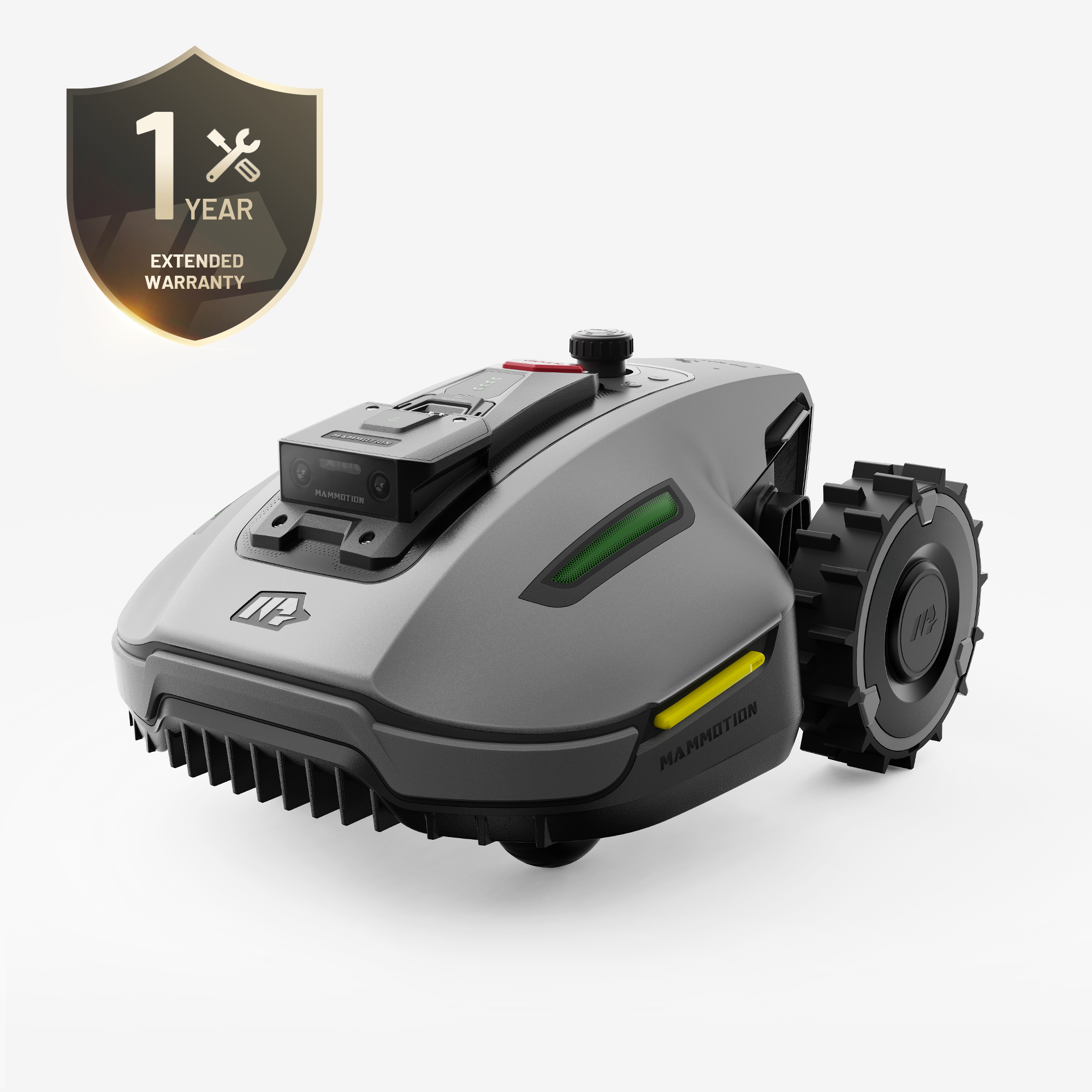 Mammotion YUKA mini 700 robot lawn mower with 1-year extended warranty logo