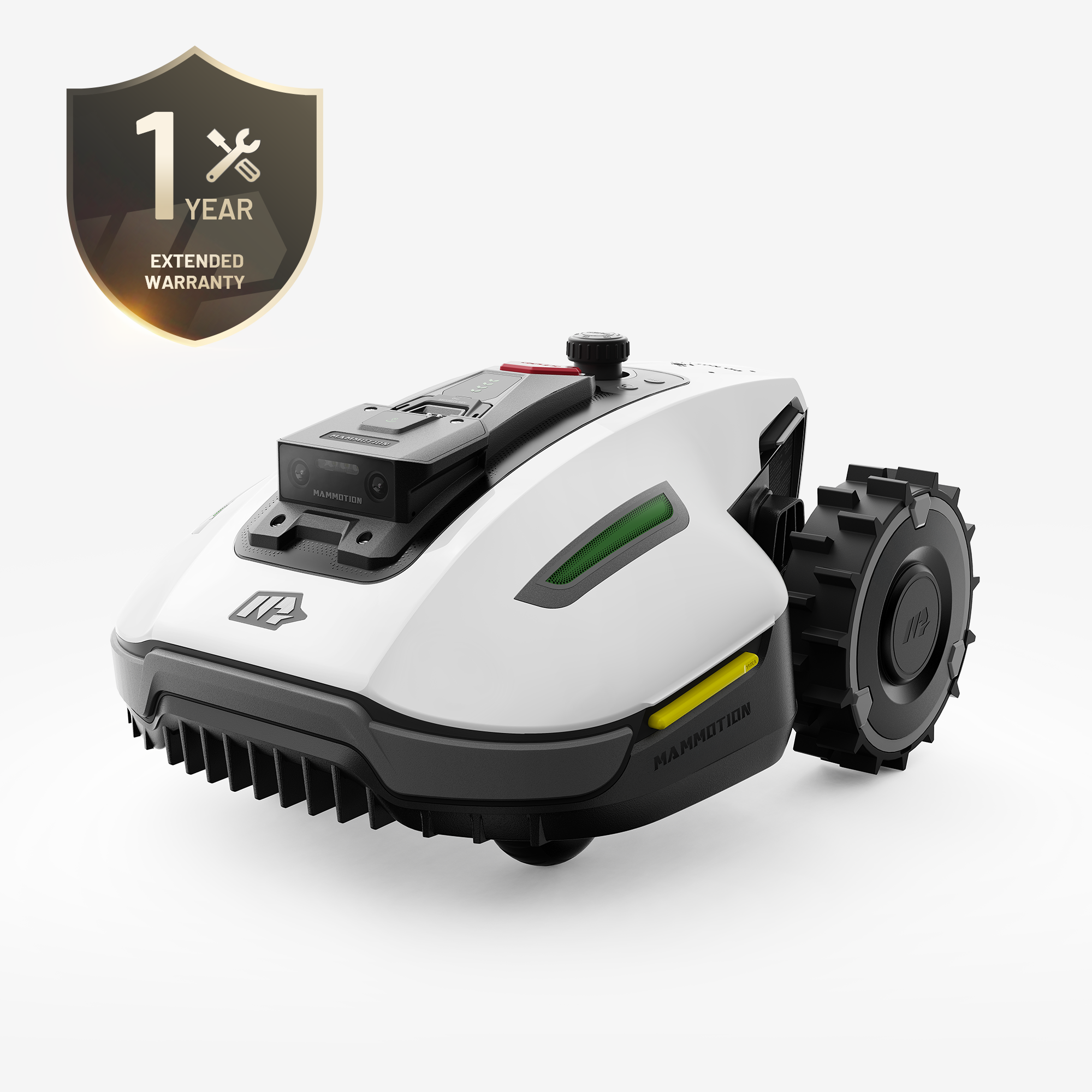 Mammotion YUKA mini 500 robot lawn mower with 1-year extended warranty logo