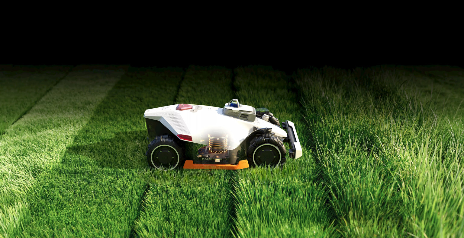 mulching mowing by Mammotion robot lawn mower