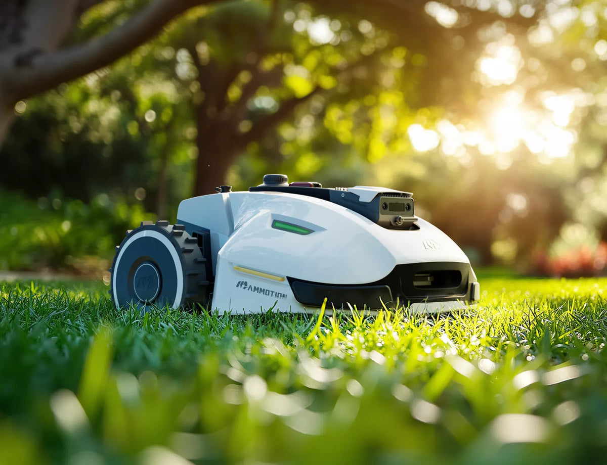 Mammotin yuka robot lawn mower mowing new turf
