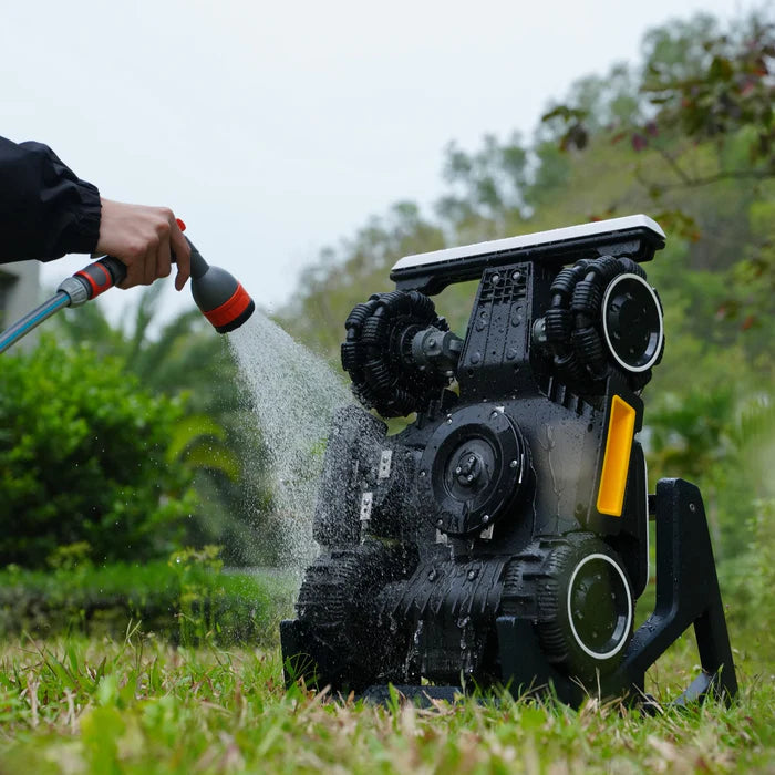 Cleaning stand for lawn mowers