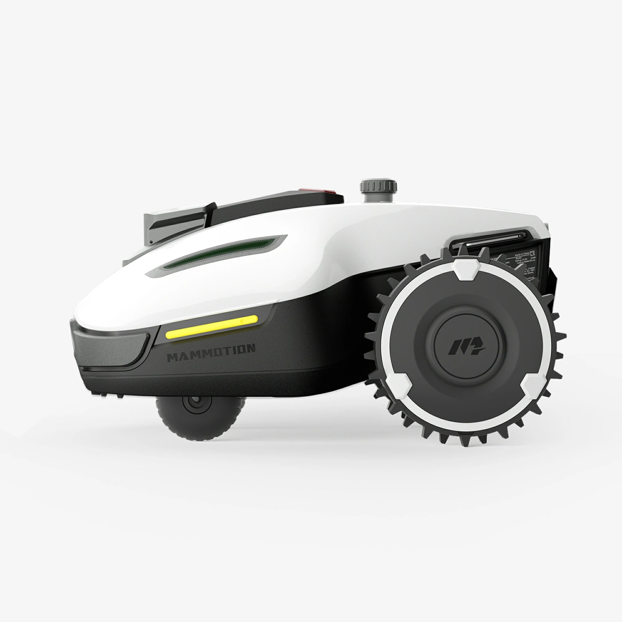 yuka mini robot lawn mower front view 2 white