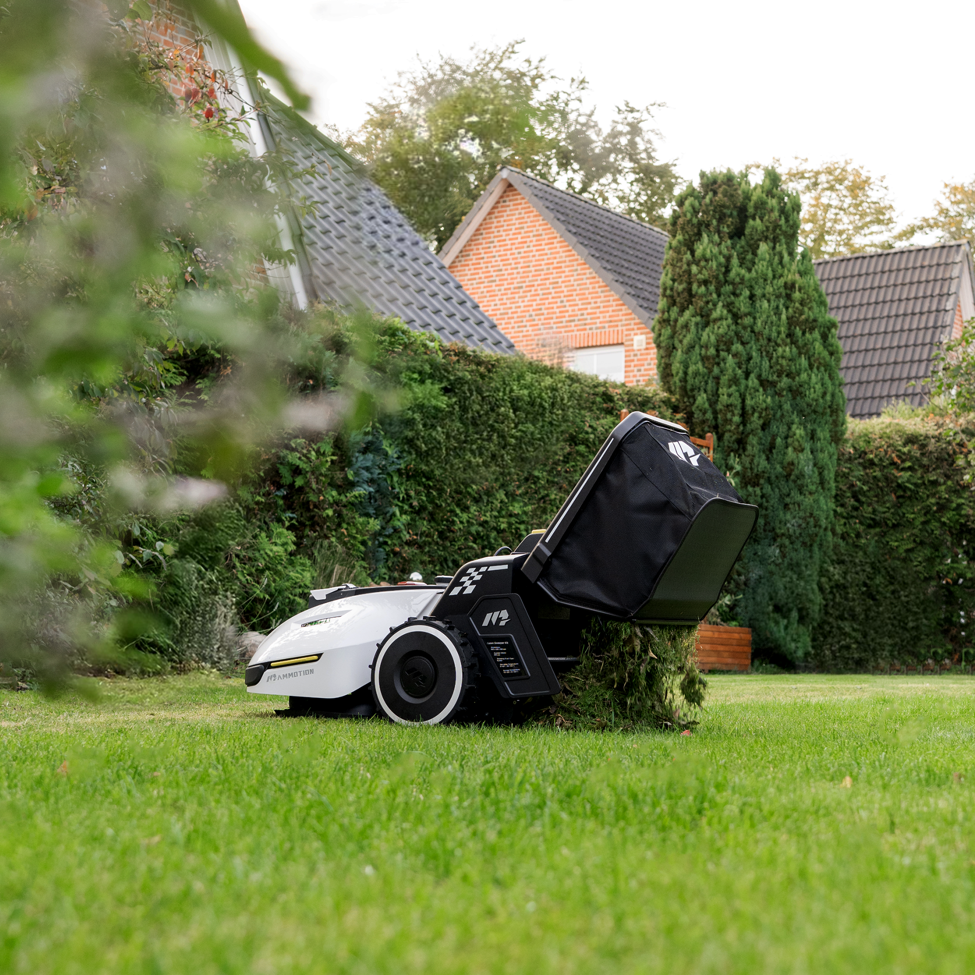 YUKA robot lawn mower in a lawn