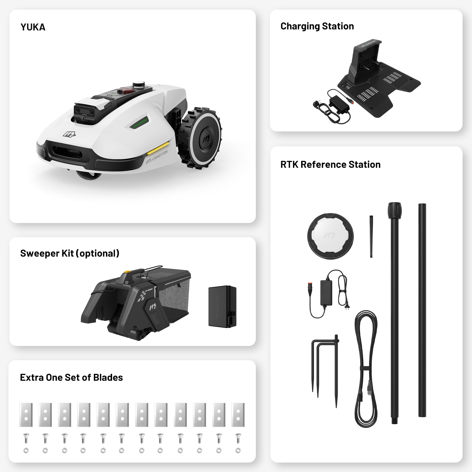 YUKA robot lawn mower product list